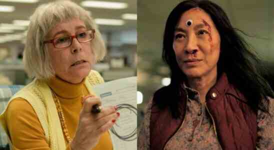 Jamie Lee Curtis and Michelle Yeoh in Everything Everywhere All at Once.