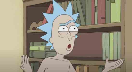 Rick shirtless in Rick and Morty