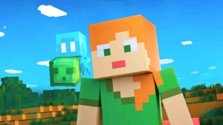 Minecraft animation - mob vote teaser, alex and an allay stand together