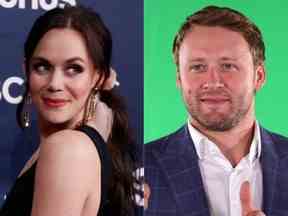 Tessa Virtue, à gauche, et Morgan Rielly.