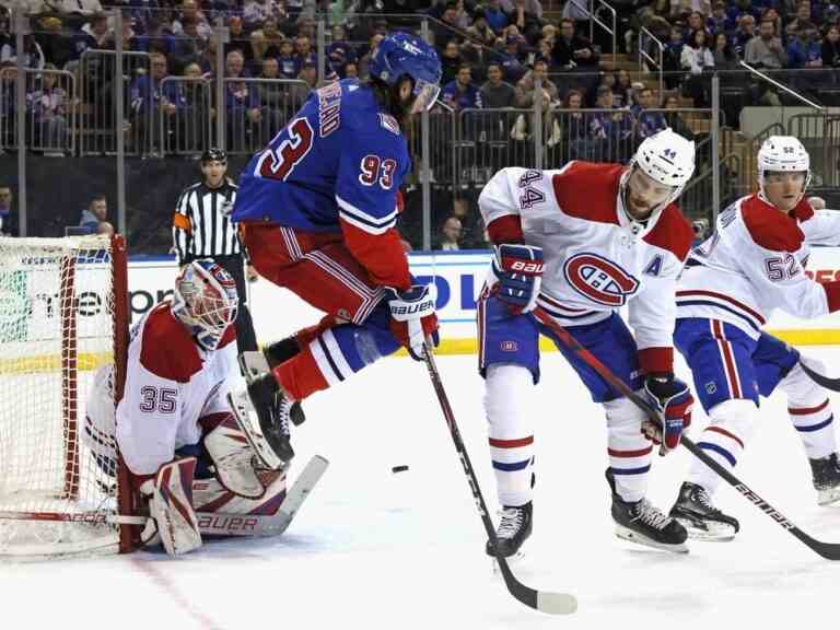 Les gardiens de but font le show alors que les Canadiens dominent les Rangers