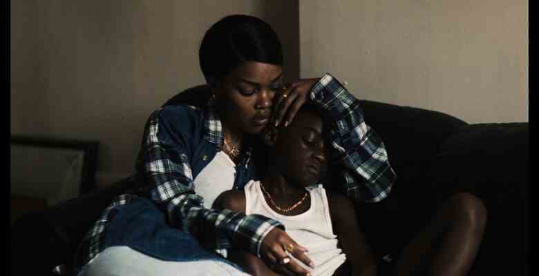 Teyana Taylor embraces Aaron Kingsley Adetola in a still from "A Thousand And One"