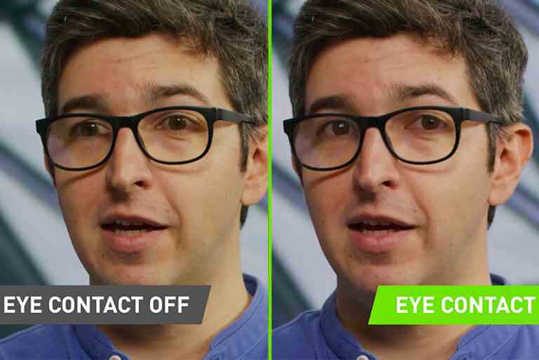 NVIDIA Broadcast maintiendra le contact visuel même si vous ne regardez pas la caméra