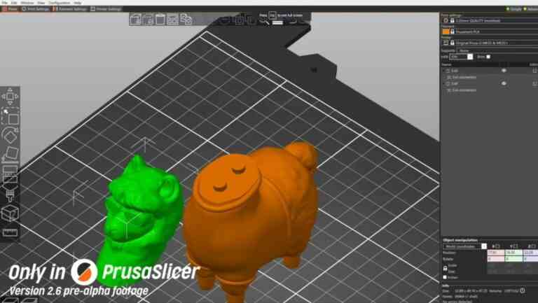 Nouvelles fonctionnalités ajoutées à la version alpha 2.6 de PrusaSlicer