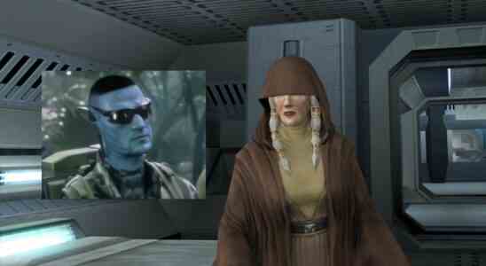Kreia from KOTOR 2 standing next to a superimposed avatar Na