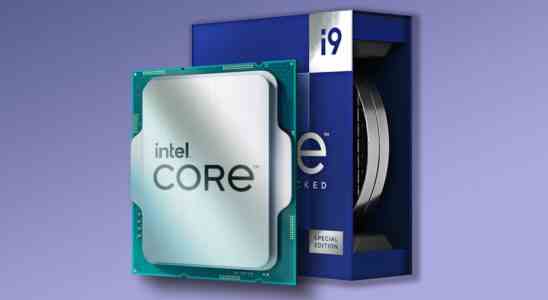 Intel Core i9 13900K Raptor Lake chip on a promotional box