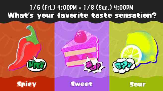 Splatoon 3 Splatfest 3 résultats Spicy Sweet Sour