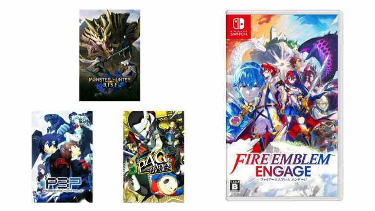 Sorties de jeux japonais de cette semaine : Fire Emblem Engage, Persona 3 Portable, Persona 4 Golden, ports Monster Hunter Rise, etc.    
