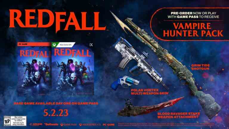 Here is a list of all of the preorder bonuses for Redfall across Xbox Series X 