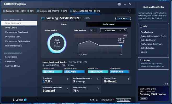 Santé du SSD sous Windows