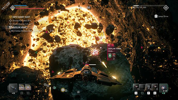 Explosion d'Everspace 2 dans l'espace