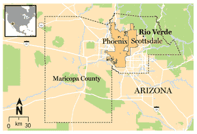 Carte des contreforts du Rio Verde