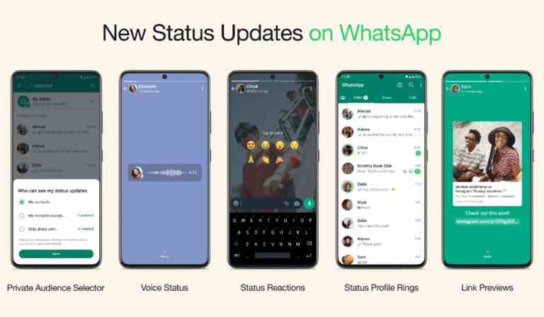 WhatsApp permet aux utilisateurs de mettre des notes vocales en tant que mises à jour de statut