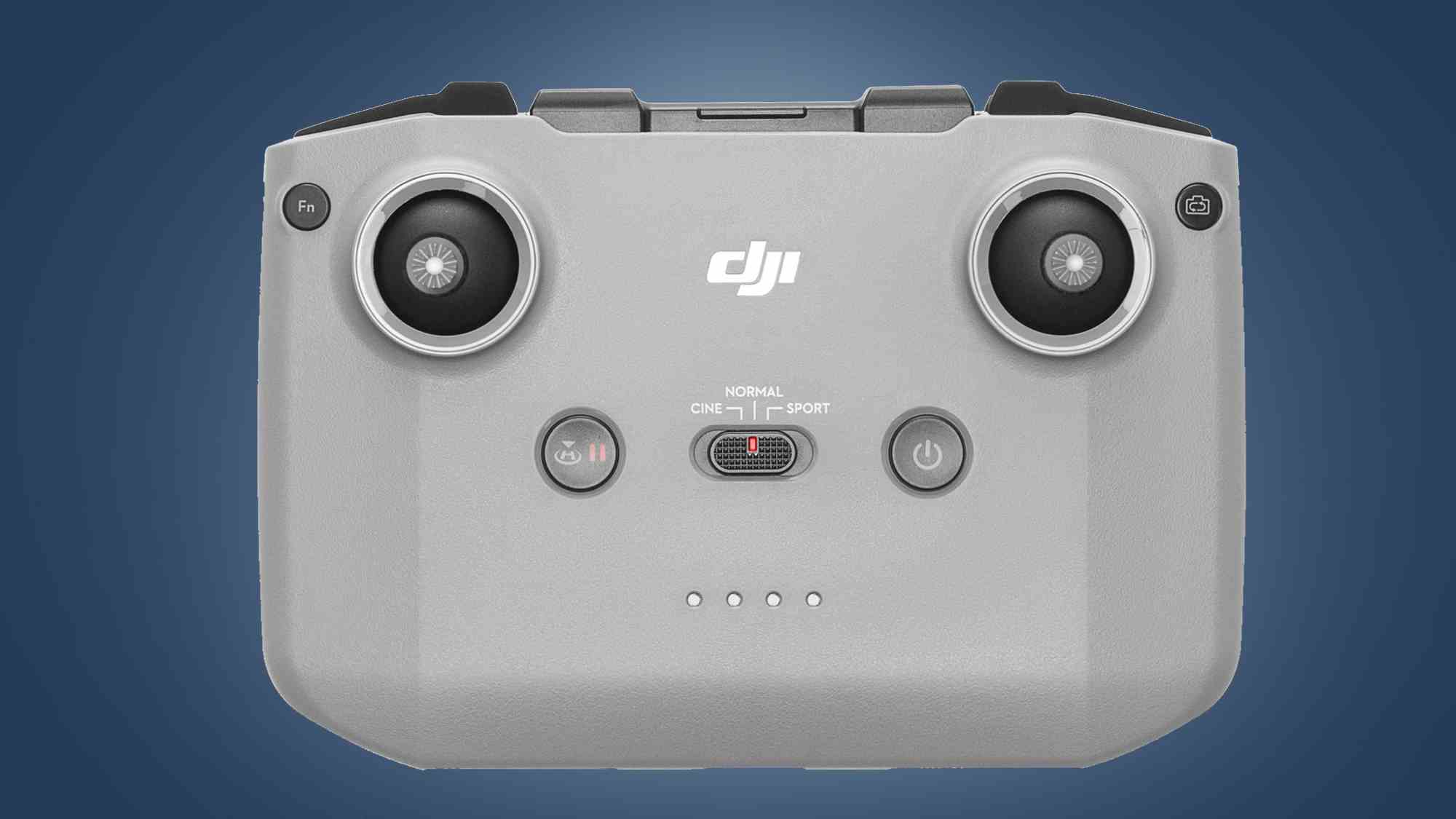 La manette du DJi Mini 2 SE sur fond bleu