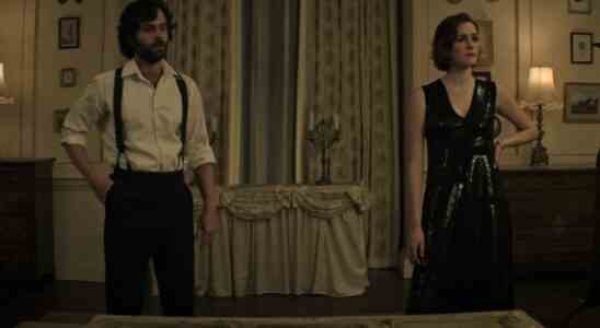 Penn Badgley and Charlotte Ritchie in "You" Season 4