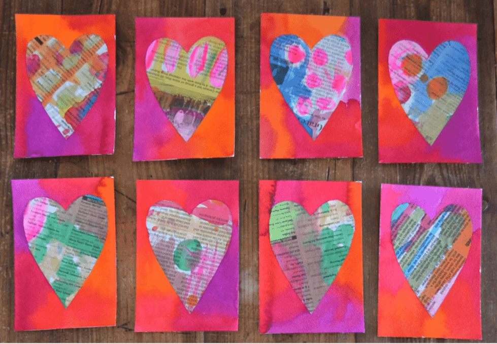 Carte postale Saint Valentin en papier recyclé