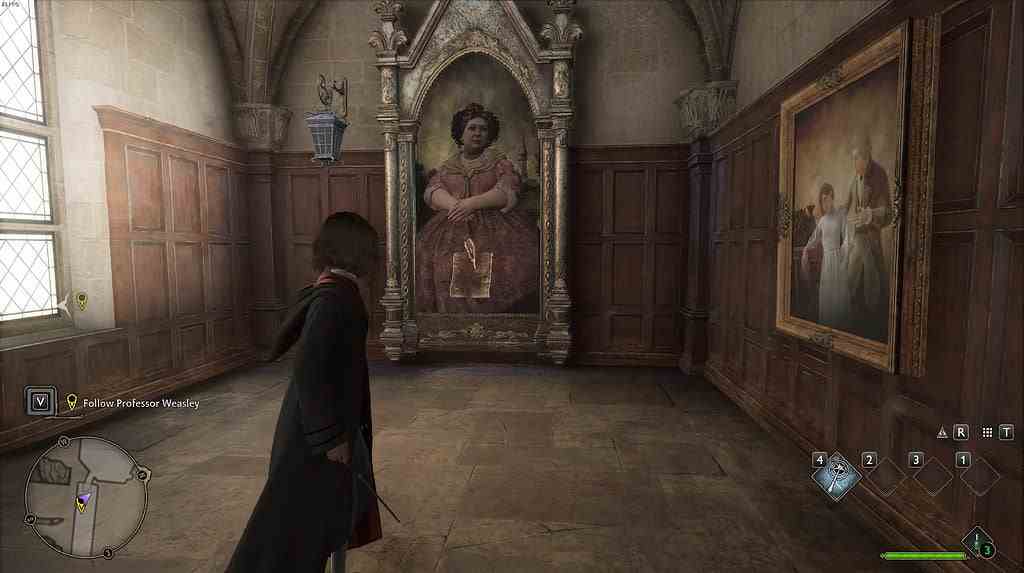 Entrée de la salle commune de la maison Gryffondor dans le jeu Hogwarts Legacy