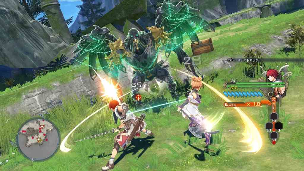 capture d'écran de ys x: nordics, un jrpg d'action potentiellement disponible en 2023 pour PS5, PS4 et Switch.