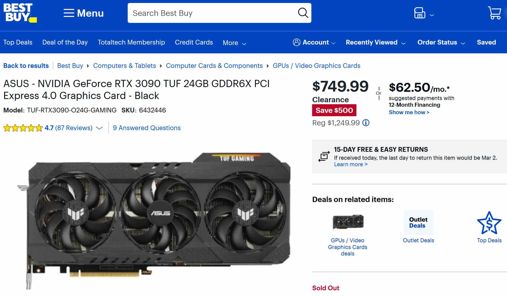 RTX 3090 en vente