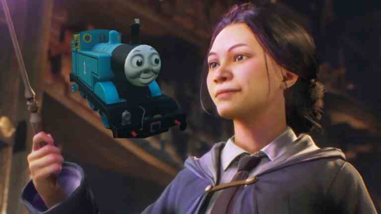 Le mod Hogwarts Legacy ajoute le méchant emblématique de Skyrim, Thomas the Tank Engine
