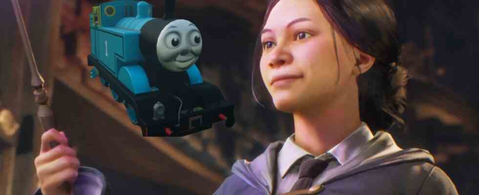 Le mod Hogwarts Legacy ajoute le méchant emblématique de Skyrim, Thomas the Tank Engine