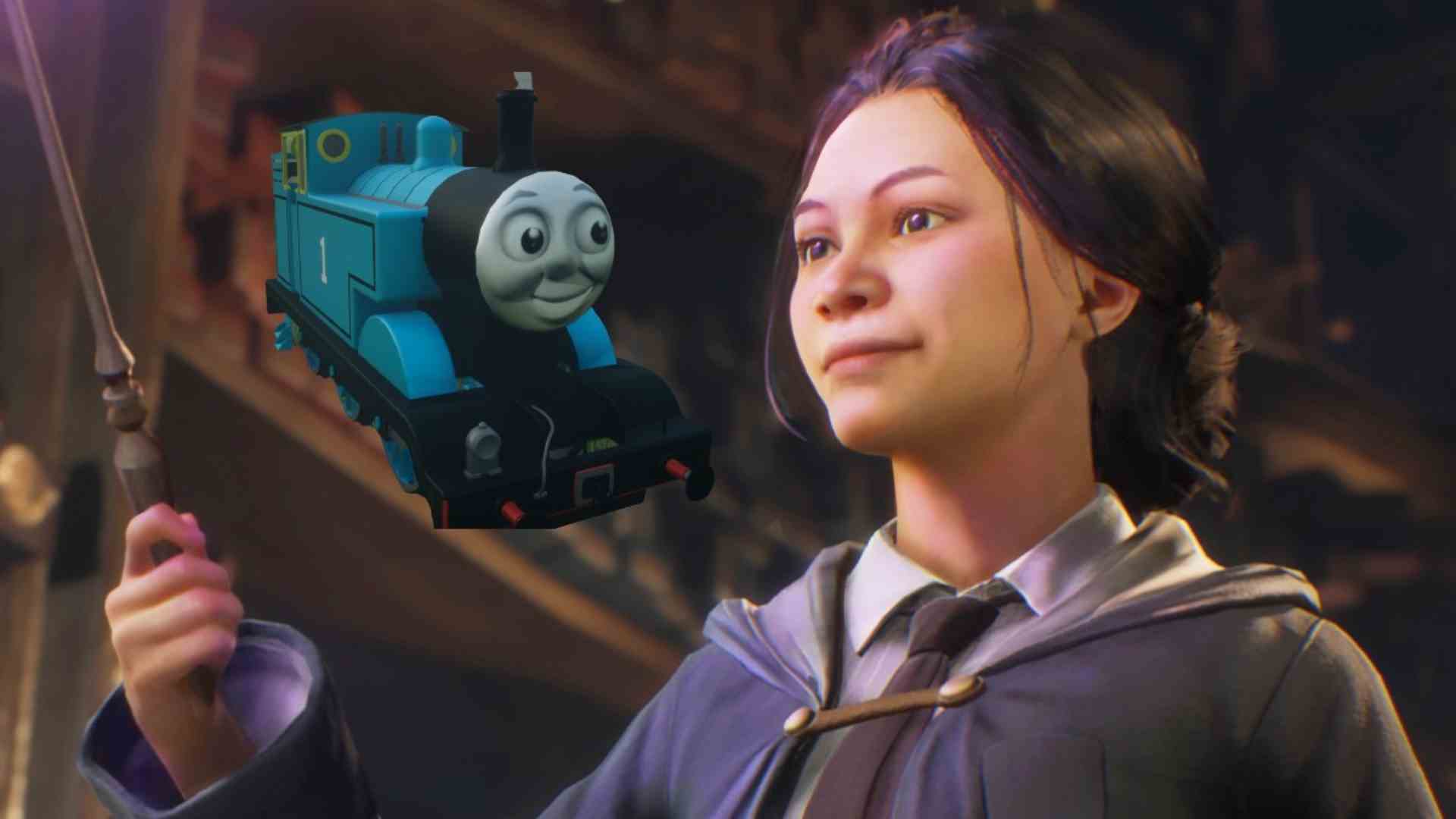 Le mod Hogwarts Legacy ajoute le méchant emblématique de Skyrim, Thomas the Tank Engine
