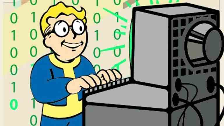 The Pip Boy from the Fallout series being the benevolent hacker he is