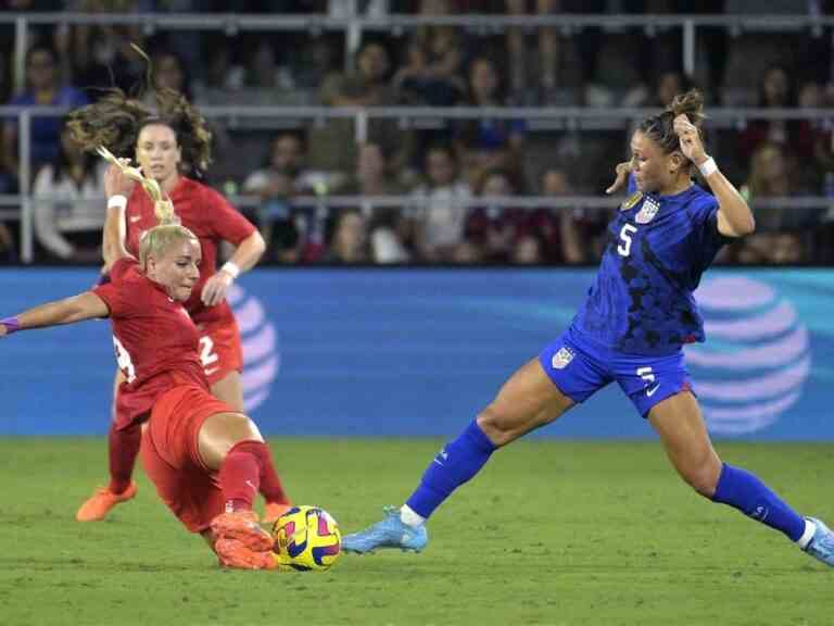 L’équipe canadienne de soccer féminin perd 2-0 contre les États-Unis à la SheBelieves Cup