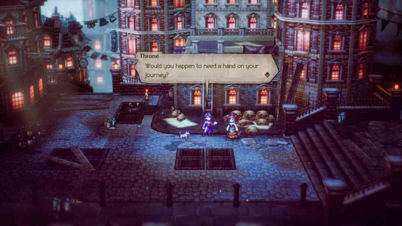 Personnages interagissant dans Octopath Traveler II