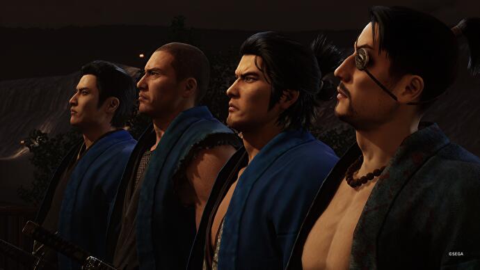 Comme une critique de Dragon Ishin – Ryoma et plusieurs autres personnages clés de Yakuza s'alignent avec l'air sérieux