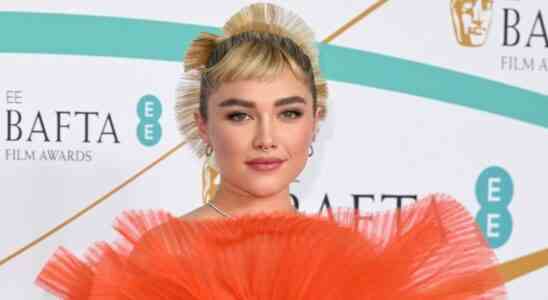 Florence Pugh attends the EE BAFTA Film Awards 2023 at The Royal Festival Hall on February 19, 2023 in London, England.