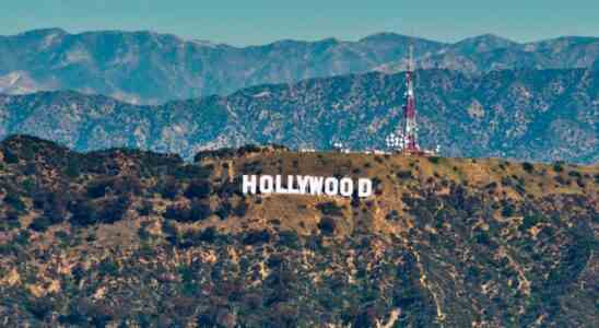 The Hollywood Sign from a distance.