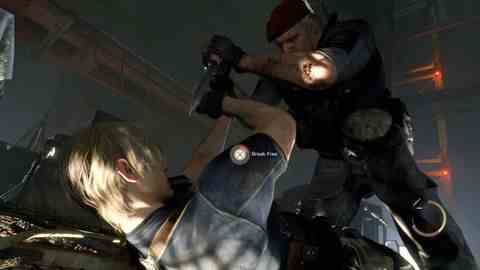 resident evil 4 remake leon krauser combat au couteau