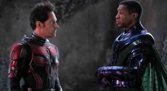 Paul Rudd and Jonathan Majors in Ant-Man and the Wasp: Quantumania.