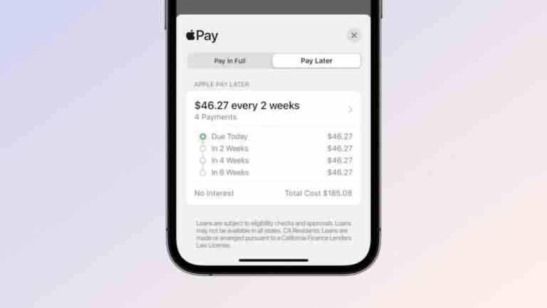 Apple Pay Later pourrait enfin être lancé dans quelques mois