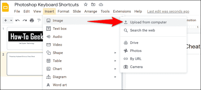 Sélectionnez Insertion > Image > Charger depuis l’ordinateur. » width= »649″ height= »293″ src= »/pagespeed_static/1.JiBnMqyl6S.gif » onload= »pagespeed.lazyLoadImages.loadIfVisibleAndMaybeBeacon(this); » onerror= »this.onerror=null;pagespeed.lazyLoadImages.loadIfVisibleAndMaybeBeacon(this); »/></p>
<p>Dans la fenêtre « Ouvrir », accédez au dossier contenant vos pages PDF sous forme d’images et double-cliquez sur une image pour l’ajouter à votre diapositive.</p>
<p><img fetchpriority=