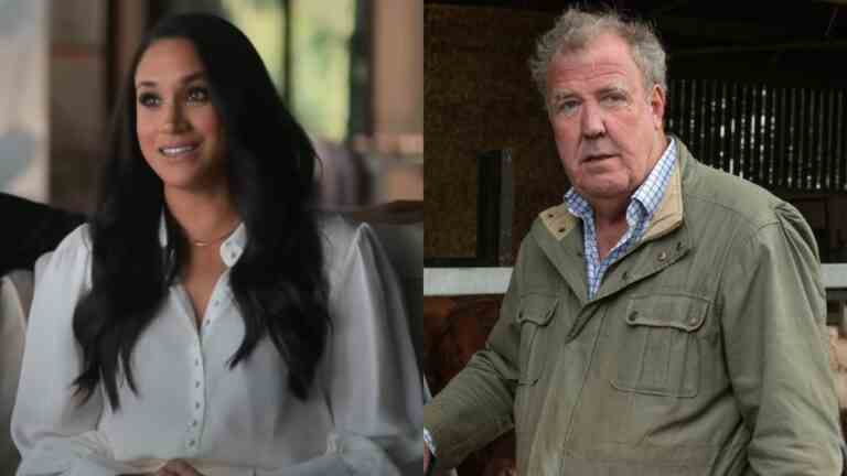 From Left to Right: Meghan Markle in Harry and Meghan and Jeremy Clarkson in Clarkson