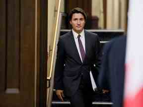 Le premier ministre Justin Trudeau se rend à la Chambre des communes sur la Colline du Parlement à Ottawa.