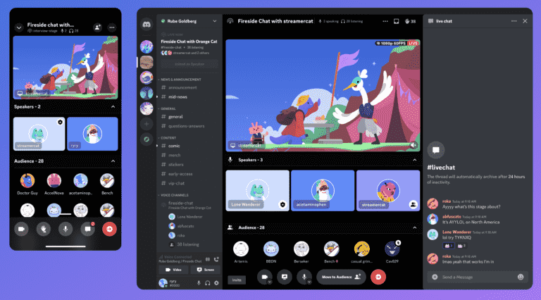 Discord ajoute la vidéo à Stage Channels, sa fonction de diffusion de type Twitter Spaces