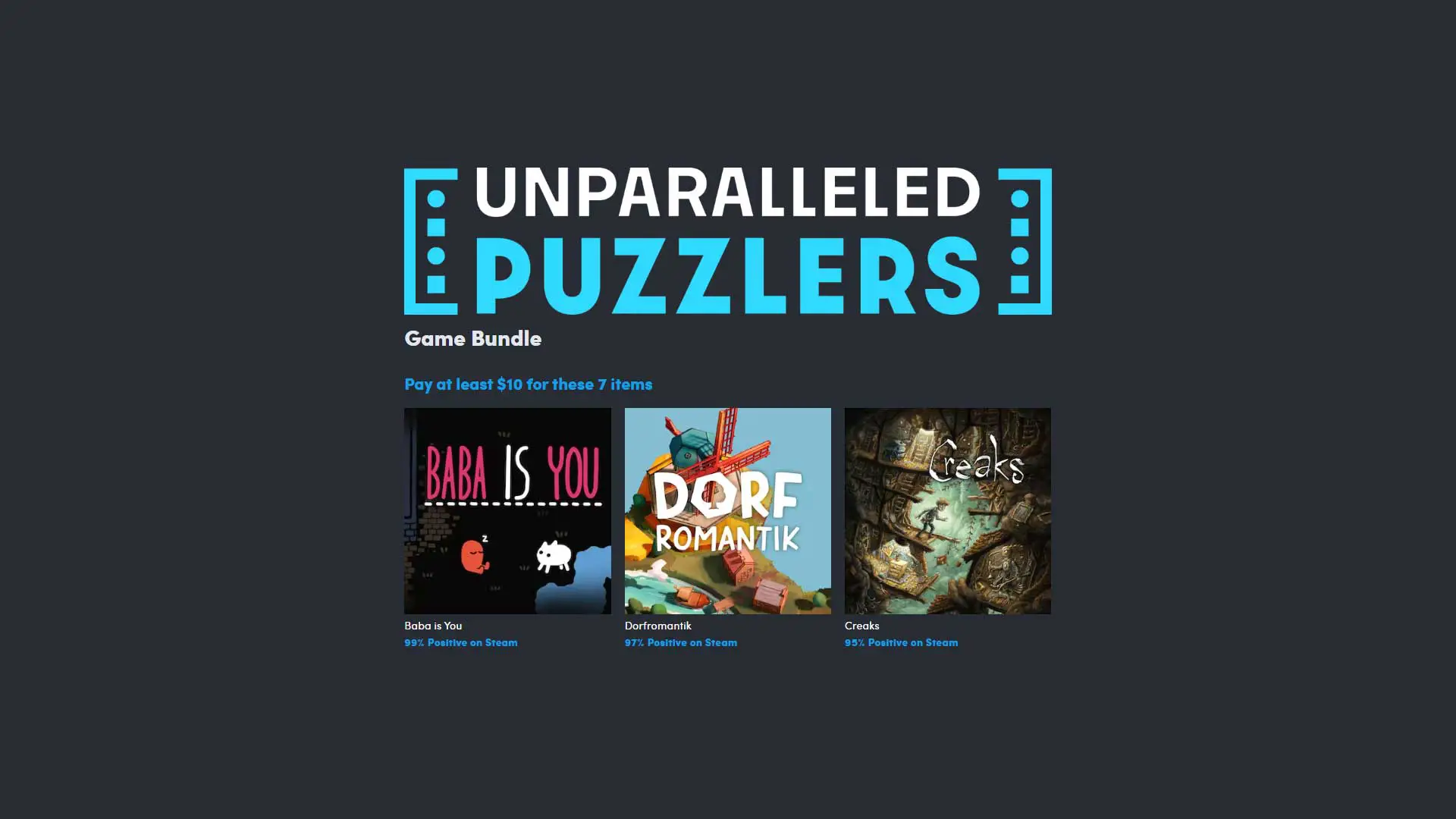 Humble Bundle packs de jeux de puzzle Baba is You, The Last Campfire, et plus encore
