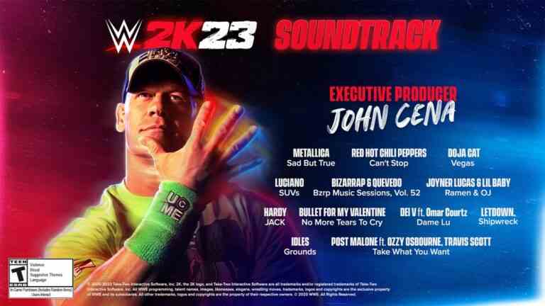 John Cena a organisé et produit la bande originale de WWE 2K23 - Terminal Gamer - Le jeu est notre passion
