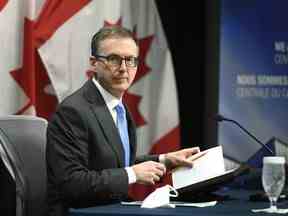 Le gouverneur de la Banque du Canada, Tiff Macklem, lors d'une conférence de presse à Ottawa.