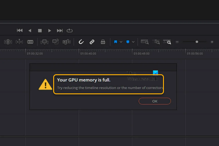 La mémoire de votre GPU est pleine dans DaVinci Resolve [Fixed]