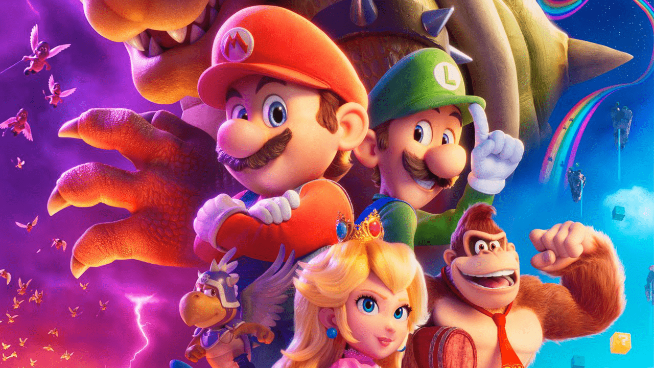 L'affiche du film Super Mario Bros. présente tous nos personnages préférés du royaume des champignons
