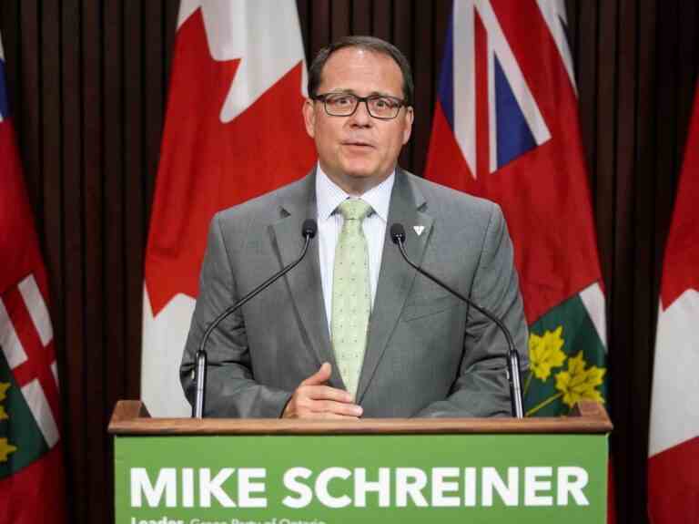 Le chef du Parti vert de l’Ontario, Mike Schreiner, ne passera pas la parole aux libéraux