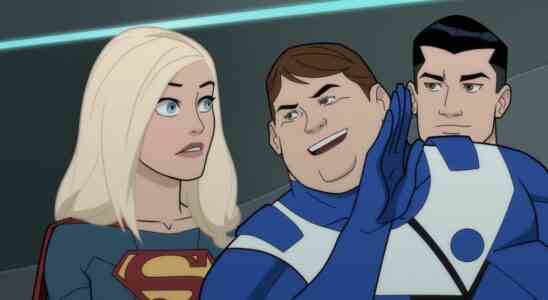 Bouncing Boy speaking with Supergirl in Legion of Super-Heroes