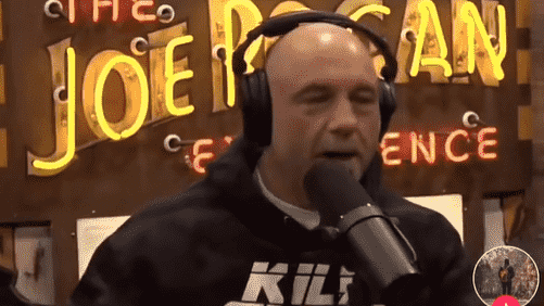 A fake of the presenter Joe Rogan speaking.