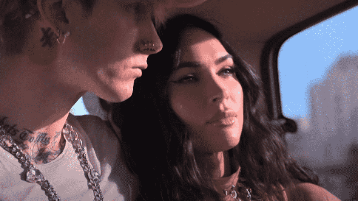 Megan Fox and Machine Gun Kelly in a car in Life Is Pink documentary