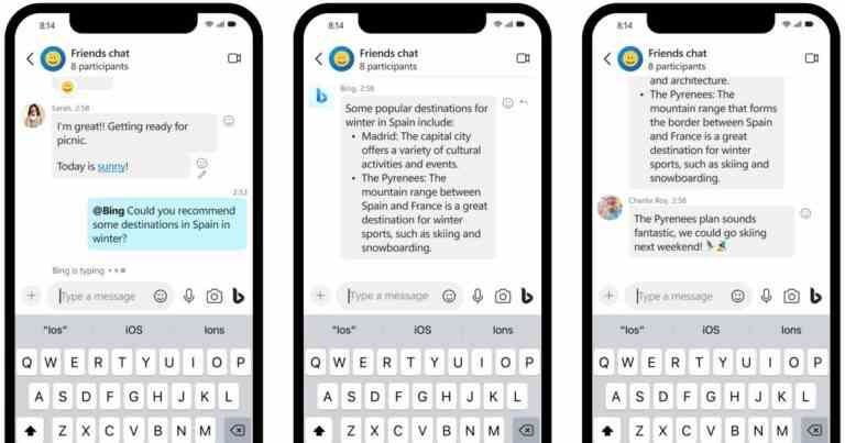 Microsoft apporte son chatbot Bing AI aux applications mobiles et à Skype