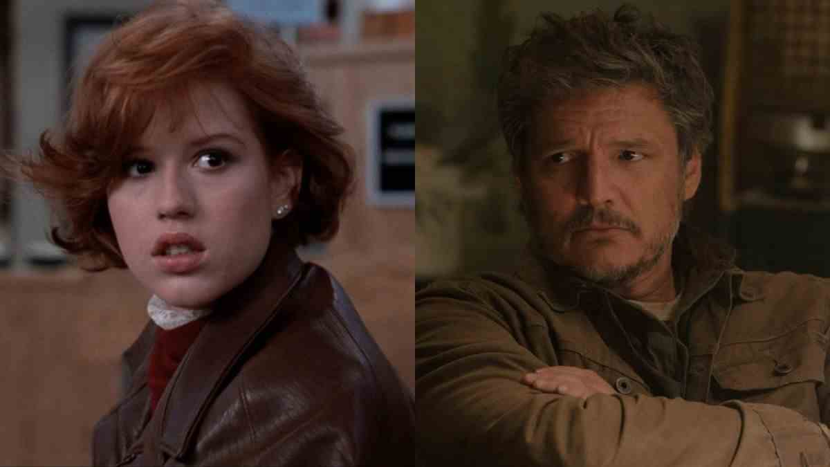 Molly Ringwald in The Breakfast Club and Pedro Pascal on The Last of Us.